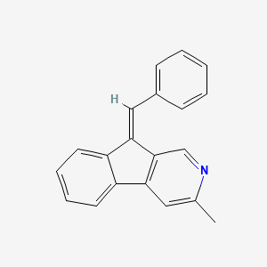 molecular formula C20H15N B11849094 (Z)-9-Benzylidene-3-methyl-9H-indeno[2,1-c]pyridine 