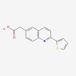 [2-(Thiophen-2-yl)quinolin-6-yl]acetic acid