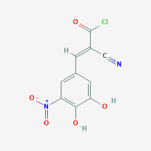 molecular formula C10H5ClN2O5 B11849189 (E)-2-cyano-3-(3,4-dihydroxy-5-nitrophenyl)acryloyl chloride 