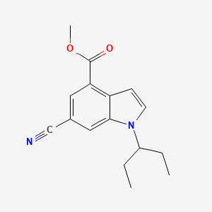 methyl 6-cyano-1-(pentan-3-yl)-1H-indole-4-carboxylate