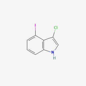 molecular formula C8H5ClIN B11849320 3-Chloro-4-iodo-1H-indole 