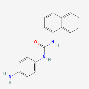 molecular formula C17H15N3O B11849389 1-(4-Amino-phenyl)-3-naphthalen-1-YL-urea CAS No. 37732-48-2