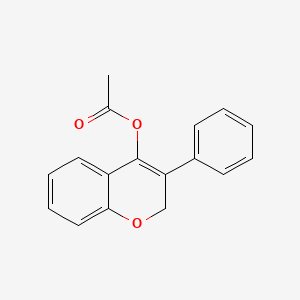 molecular formula C17H14O3 B11849404 3-Phenyl-2H-chromen-4-YL acetate 