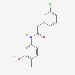 molecular formula C15H14ClNO2 B1184963 2-(3-chlorophenyl)-N-(3-hydroxy-4-methylphenyl)acetamide 