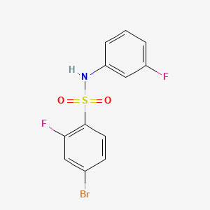 molecular formula C12H8BrF2NO2S B1184970 4-bromo-2-fluoro-N-(3-fluorophenyl)benzenesulfonamide 