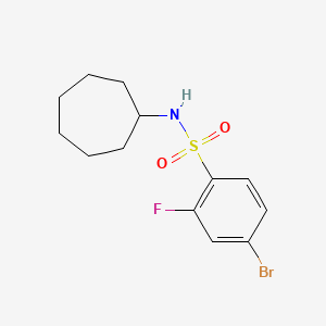 molecular formula C13H17BrFNO2S B1184971 4-bromo-N-cycloheptyl-2-fluorobenzenesulfonamide 