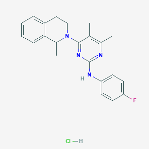 molecular formula C22H24ClFN4 B118499 雷贝拉唑盐酸盐 CAS No. 178307-42-1
