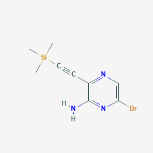 6-Bromo-3-((trimethylsilyl)ethynyl)pyrazin-2-amine