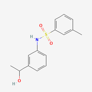 molecular formula C15H17NO3S B1184996 N-[3-(1-hydroxyethyl)phenyl]-3-methylbenzenesulfonamide 