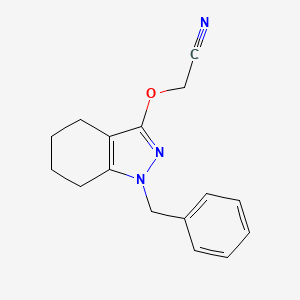 molecular formula C16H17N3O B11849986 [(1-Benzyl-4,5,6,7-tetrahydro-1H-indazol-3-yl)oxy]acetonitrile CAS No. 58442-58-3