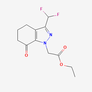 ethyl 2-(3-(difluoromethyl)-7-oxo-4,5,6,7-tetrahydro-1H-indazol-1-yl)acetate