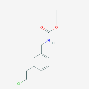 molecular formula C14H20ClNO2 B11850119 tert-Butyl 3-(2-chloroethyl)benzylcarbamate 