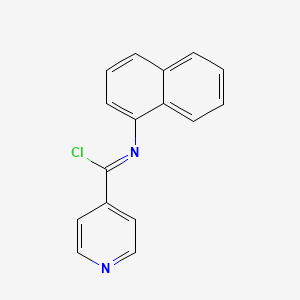 N-(Naphthalen-1-yl)pyridine-4-carboximidoyl chloride