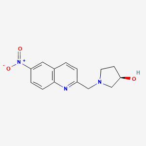 (3R)-1-[(6-nitroquinolin-2-yl)methyl]pyrrolidin-3-ol