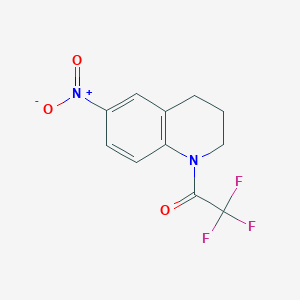 molecular formula C11H9F3N2O3 B11850246 2,2,2-trifluoro-1-(6-nitro-3,4-dihydroquinolin-1(2H)-yl)ethanone 