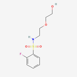 2-fluoro-N-[2-(2-hydroxyethoxy)ethyl]benzenesulfonamide