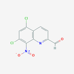 5,7-Dichloro-8-nitroquinoline-2-carbaldehyde