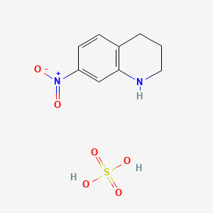 molecular formula C9H12N2O6S B11850344 Quinoline, 1,2,3,4-tetrahydro-7-nitro-, hydrogen sulfate CAS No. 73987-44-7