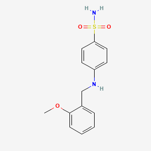 molecular formula C14H16N2O3S B1185058 4-[(2-Methoxybenzyl)amino]benzenesulfonamide 