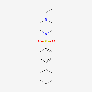 molecular formula C18H28N2O2S B1185089 1-[(4-Cyclohexylphenyl)sulfonyl]-4-ethylpiperazine 