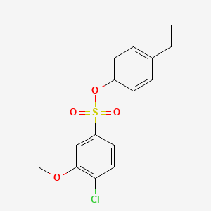 molecular formula C15H15ClO4S B1185095 4-Ethylphenyl 4-chloro-3-methoxybenzenesulfonate 