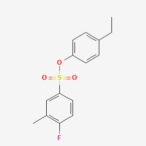 molecular formula C15H15FO3S B1185096 4-Ethylphenyl 4-fluoro-3-methylbenzenesulfonate 