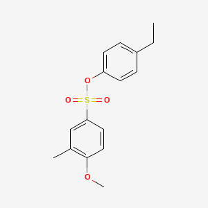 molecular formula C16H18O4S B1185097 4-Ethylphenyl 4-methoxy-3-methylbenzenesulfonate 