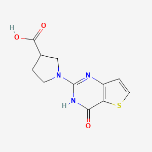 1-(4-Oxo-3,4-dihydrothieno[3,2-d]pyrimidin-2-yl)pyrrolidine-3-carboxylic acid