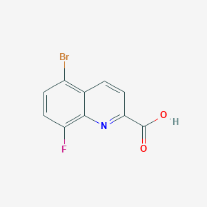 molecular formula C10H5BrFNO2 B11850982 5-Bromo-8-fluoroquinoline-2-carboxylic acid 