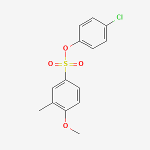 molecular formula C14H13ClO4S B1185104 4-Chlorophenyl 4-methoxy-3-methylbenzenesulfonate 