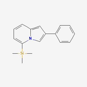 Indolizine, 2-phenyl-5-(trimethylsilyl)-