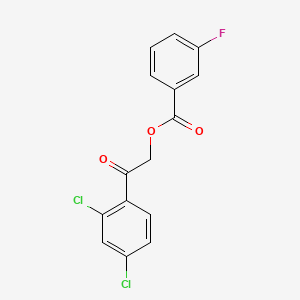 molecular formula C15H9Cl2FO3 B1185111 2-(2,4-Dichlorophenyl)-2-oxoethyl 3-fluorobenzoate 