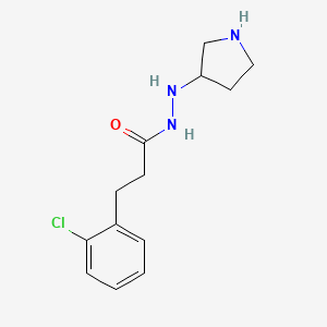 3-(2-chlorophenyl)-N'-(pyrrolidin-3-yl)propanehydrazide