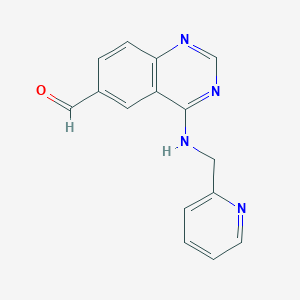 4-{[(Pyridin-2-yl)methyl]amino}quinazoline-6-carbaldehyde