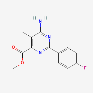 Methyl 6-amino-2-(4-fluorophenyl)-5-vinylpyrimidine-4-carboxylate