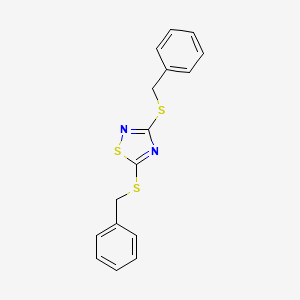 molecular formula C16H14N2S3 B1185158 3,5-Bis(benzylsulfanyl)-1,2,4-thiadiazole 