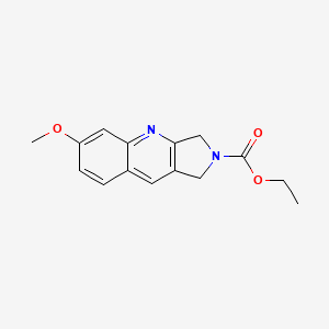 molecular formula C15H16N2O3 B11851630 Ethyl 6-methoxy-1,3-dihydro-2h-pyrrolo[3,4-b]quinoline-2-carboxylate CAS No. 34086-68-5