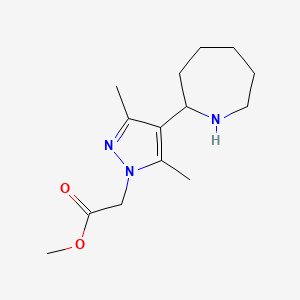 Methyl 2-(4-(azepan-2-yl)-3,5-dimethyl-1H-pyrazol-1-yl)acetate