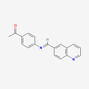 1-(4-((Quinolin-6-ylmethylene)amino)phenyl)ethanone