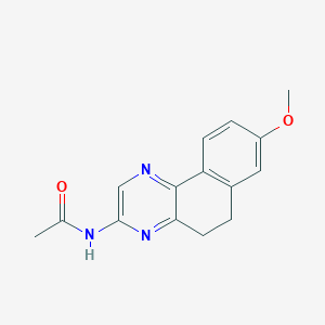 molecular formula C15H15N3O2 B11852110 N-(8-Methoxy-5,6-dihydrobenzo[f]quinoxalin-3-yl)acetamide CAS No. 391235-61-3