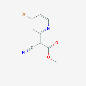 molecular formula C10H9BrN2O2 B11852213 Ethyl 2-(4-bromopyridin-2-yl)-2-cyanoacetate CAS No. 1346809-59-3