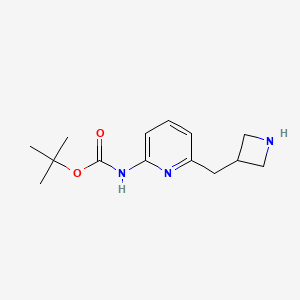 molecular formula C14H21N3O2 B11852352 Tert-butyl (6-(azetidin-3-ylmethyl)pyridin-2-YL)carbamate 