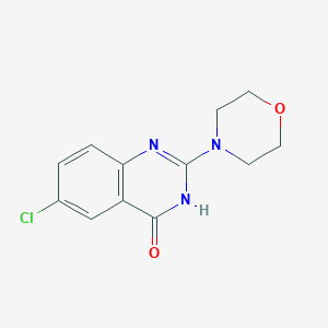 molecular formula C12H12ClN3O2 B11852396 6-Chloro-2-morpholinoquinazolin-4(1H)-one CAS No. 61741-54-6