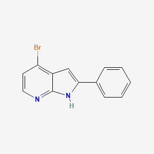 molecular formula C13H9BrN2 B11852424 4-bromo-2-phenyl-1H-pyrrolo[2,3-b]pyridine 