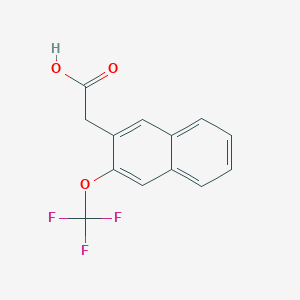 molecular formula C13H9F3O3 B11852458 2-(Trifluoromethoxy)naphthalene-3-acetic acid 