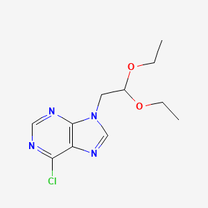 molecular formula C11H15ClN4O2 B11852487 6-chloro-9-(2,2-diethoxyethyl)-9H-purine CAS No. 39853-90-2