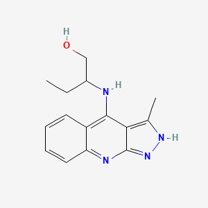 molecular formula C15H18N4O B11852508 2-((3-Methyl-1H-pyrazolo(3,4-B)quinolin-4-YL)amino)-1-butanol CAS No. 105774-22-9