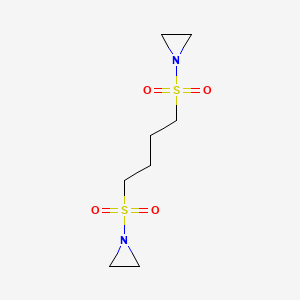 molecular formula C8H16N2O4S2 B11852587 1,1'-(Tetramethylenedisulfonyl)bisaziridine CAS No. 14638-59-6