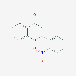 4H-1-Benzopyran-4-one, 2,3-dihydro-2-(2-nitrophenyl)-