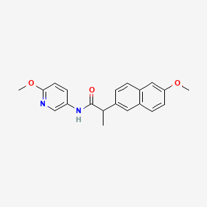 molecular formula C20H20N2O3 B1185261 2-(6-methoxynaphthalen-2-yl)-N-(6-methoxypyridin-3-yl)propanamide 